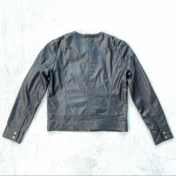 Lucky Brand Black Lamb Leather Moto Jacket Size Small - Picture 9 of 16